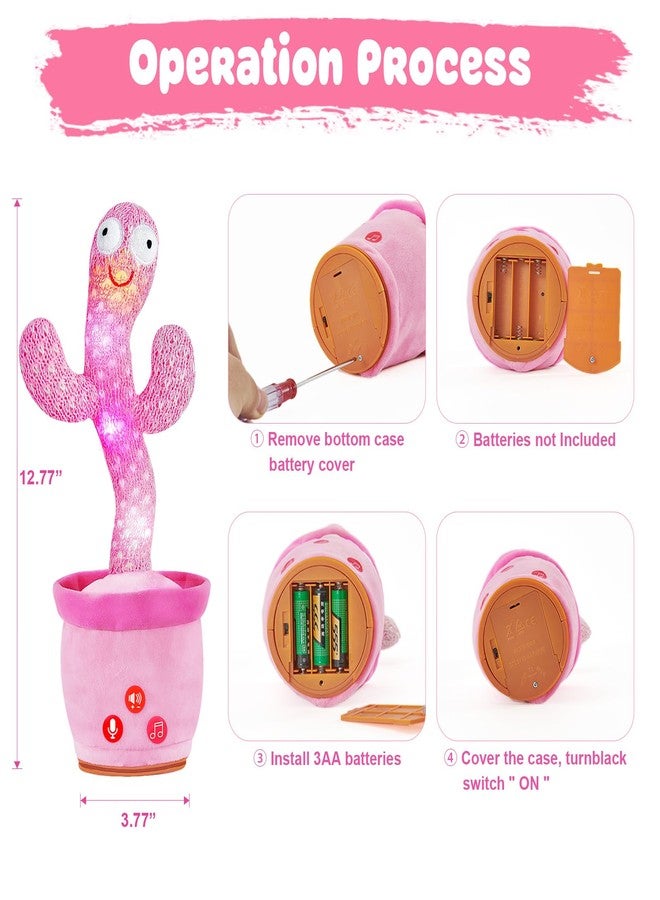 SANJOIN Dancing Talking Cactus Toy for Baby Toddlers, Baby Girl Toys, Volume Adjustable, Mimicking, Recording, Singing English Songs, Perfect Baby Toys & Gifts for Girls - Image 4