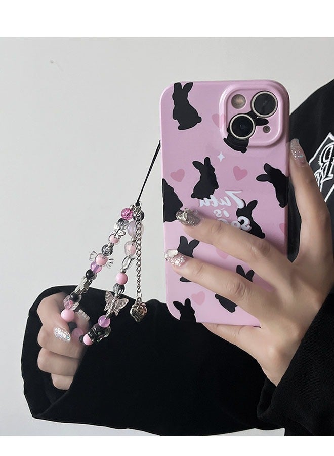 ZVEV 3 Pcs Beaded Phone Charm, Stationery Decoration Charm Y2K Beaded Strap Phone Lanyard Wrist Cute Phone Chain Aesthetic Phone Strap Charm for Back to School Season - Image 2