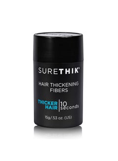 SureThik Hair Fibers, 15g (Dark Brown), Fills Thinning Hair for Visibly Fuller Look, Conceals Bald Spots, Natural Look, For Men & Women  - Image 1