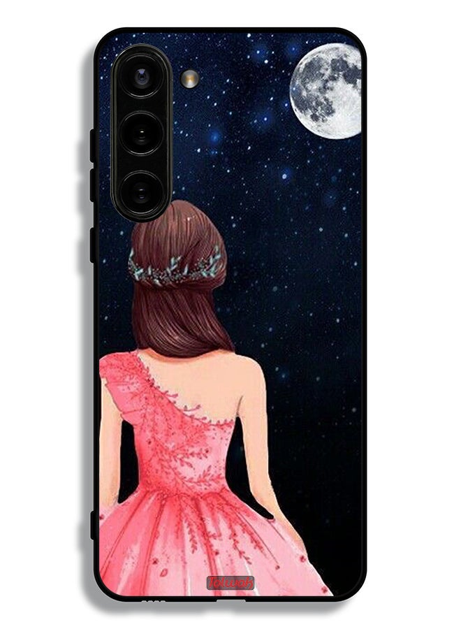 Tolwak Samsung Galaxy S23 5G Protective Case Cover Girl And Moon Art - Image 3