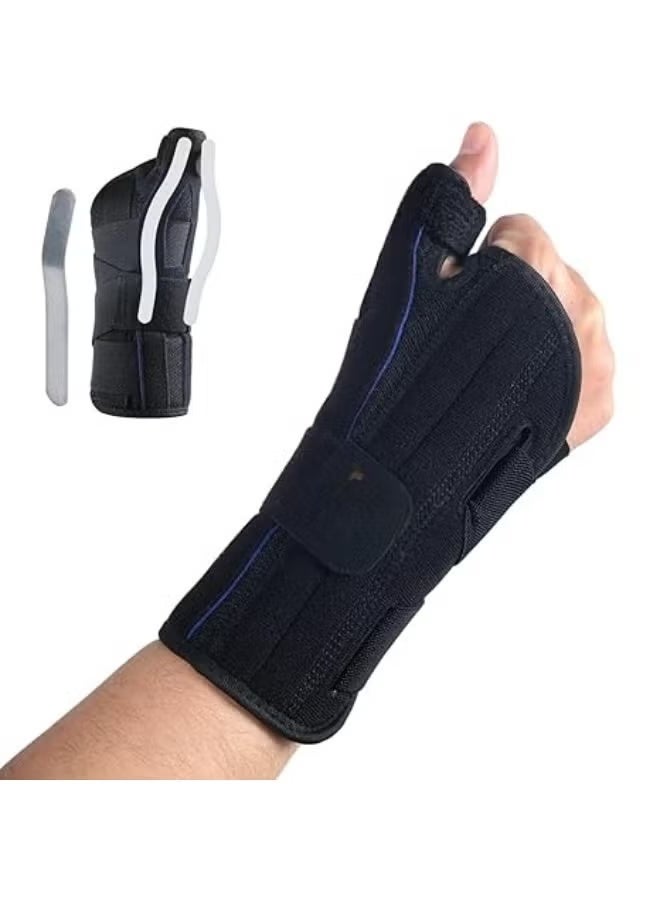 Right Hand Wrist Brace with Thumb Support, Adjustable Thumb Spica Splint for Daily Wrist Stabilization and Comfort (L/XL) - Image 3