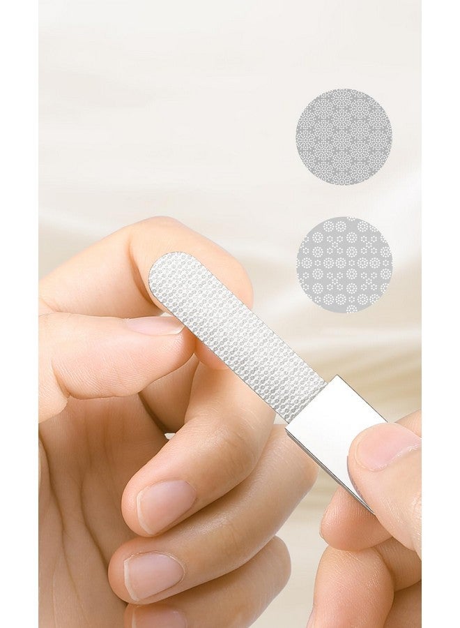 سورسينج باي مجموعة العناية بالأظافر 4 في 1 مع حقيبة تخزين - مقص أظافر من الفولاذ المقاوم للصدأ، وشوكة بشرة، ومقص أذن، ومبرد أظافر - مجموعة قص أظافر للسفر للرجال والنساء - أبيض - Image 4