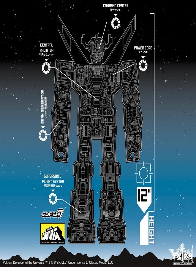 Super7 Super Cyborg Voltron - 11" Voltron Action Figure with Accessories Classic Cartoon Collectibles and Retro Toys - Image 5