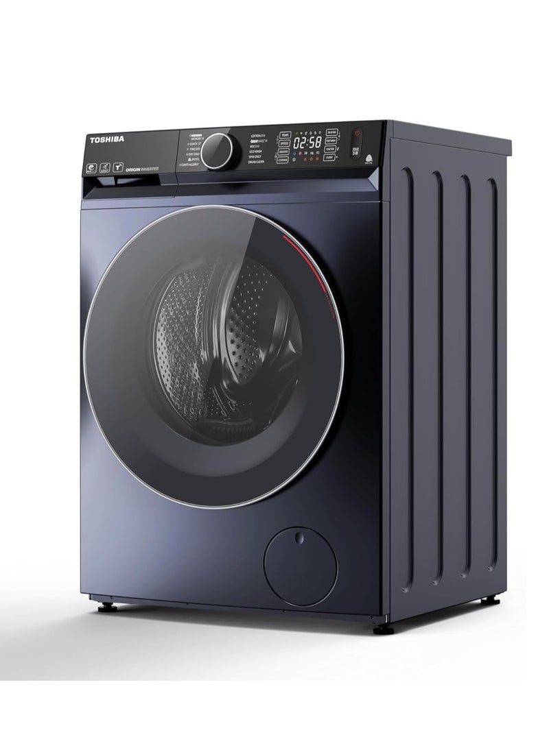 توشيبا Toshiba Front Loading Washing Machine, Origin Inverter Ultra Fine Bubbles, The Great Waves, Steam, Wi-Fi 10.5 Kg Washer + 7 Kg Dryer - TWD-BM115GF4EG(MK) Morandy Grey - Image 3