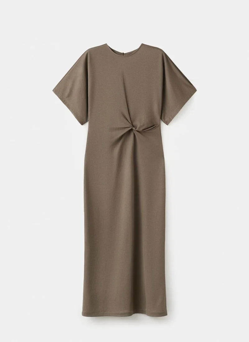 MANGO  Side gathered details dress for Women | Best Price UAE