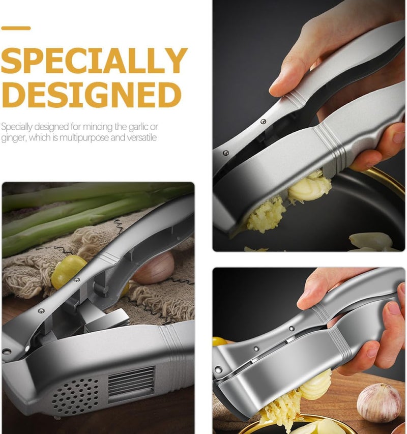 LABRIMP Manual Garlic Presser and Crusher Aluminum Alloy Handheld Garlic Masher Tool Multipurpose for Home Cooking - Image 2