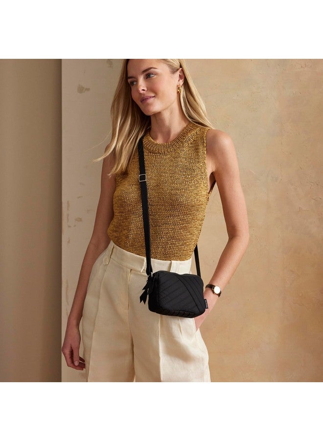 Vera Bradley Cotton Mini Evie Crossbody Purse Black - Image 3