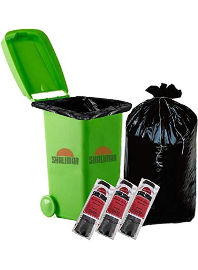 Shalimar 30 Pcs - 65 Gallon Heavy Duty Garbage Bag, Lavender Fragrance – Leak-Proof Dustbin/Trash/Waste Bags – 106 x 122 cm – Fits 60 to 65 Gallon Bins – Black - Image 1