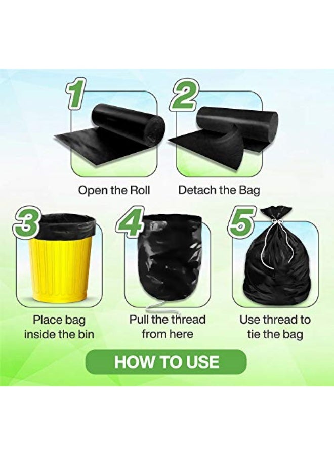 Shalimar 30 Pcs - 65 Gallon Heavy Duty Garbage Bag, Lavender Fragrance – Leak-Proof Dustbin/Trash/Waste Bags – 106 x 122 cm – Fits 60 to 65 Gallon Bins – Black - Image 2