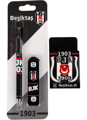 Beşiktaş Licensed Versatile Tip Pencil, 0.7 Mm Tip and Eraser Set  - Image 1