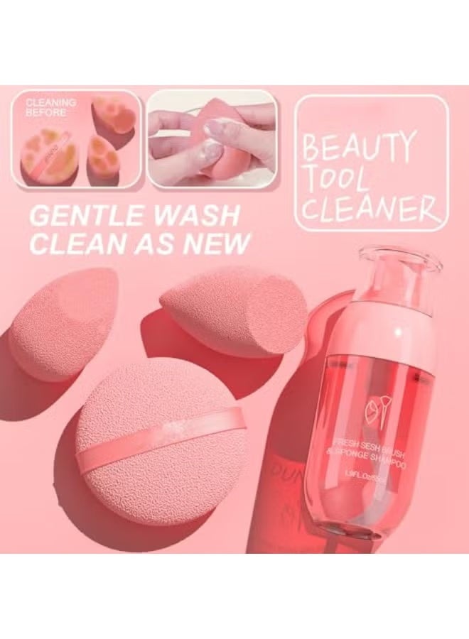 DUNUF Makeup Brush Cleaner | 55ML Cleanser Solution +| Deep Clean for Brushes, Beauty Sponges u0026 Powder Puffs – Gentle, Cruelty-Free Formula - Image 2