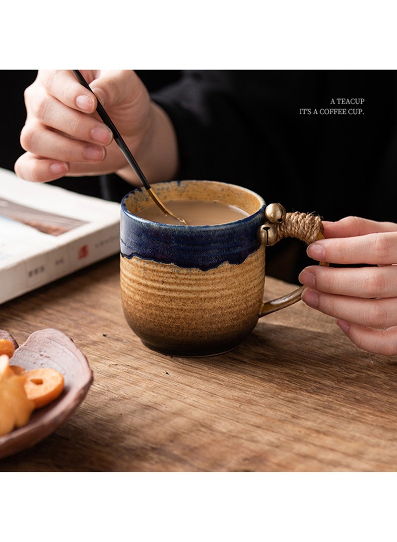 Special-Shaped Mugs, Retro Ceramic Cups, Irregular Cups, Stoneware Water Cups, High-Value Coffee Cups（Green 260ml） - Image 2