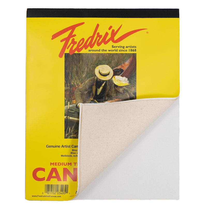 Fredrix 3495 Canvas Pad, 8" x 10" Canvas, Primed and Ready to Paint, Sturd, Can be Mounted When Dry, 10 Sheets per Pad, White - Image 3