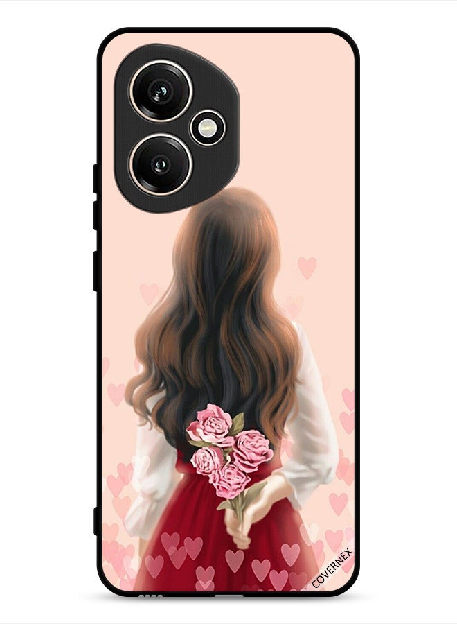 Covernex Honor 400 Protective Case Cover Girl Hiding Flowers - Image 1