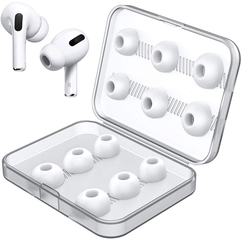 Link Dream 12 Pieces Replacement Ear Tips for AirPods Pro / AirPods Pro 2 Silicon Ear Buds Tips with Portable Storage Box (S/M/L) (6 Pairs) - Image 1