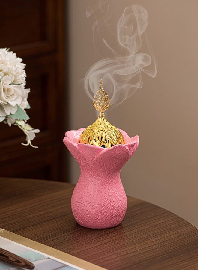Resin Aroma Diffuser Handheld Incense Burner – Modern Cone Incense Sandalwood Holder Home Decor Gift - Image 1