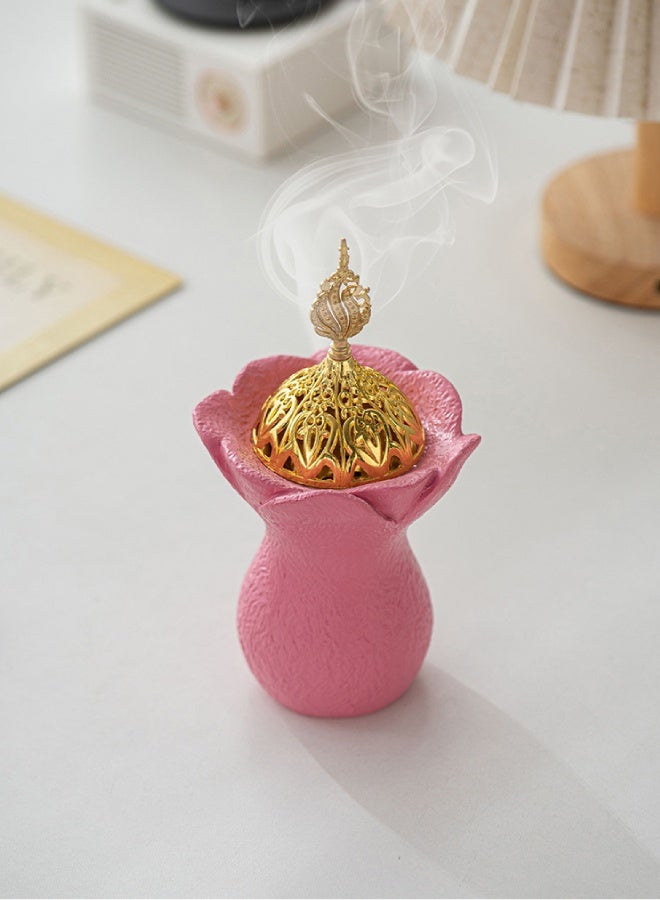 Resin Aroma Diffuser Handheld Incense Burner – Modern Cone Incense Sandalwood Holder Home Decor Gift - Image 2