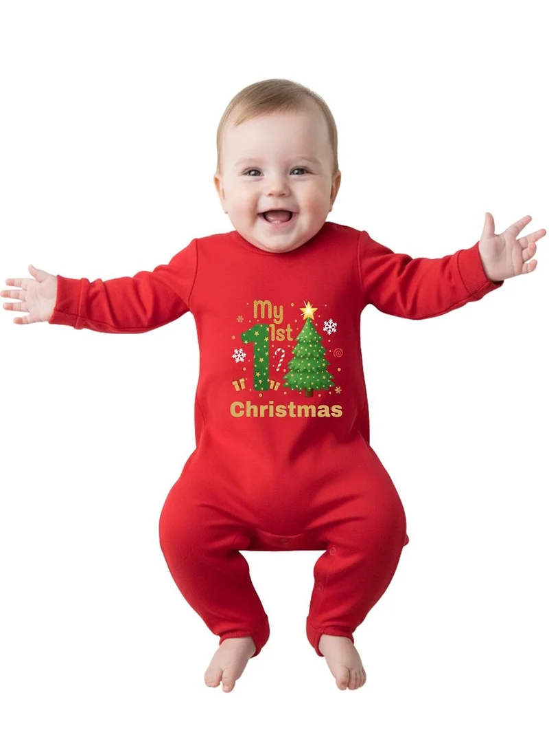 babyqlo My 1st Christmas Tree and Gift Baby Romper