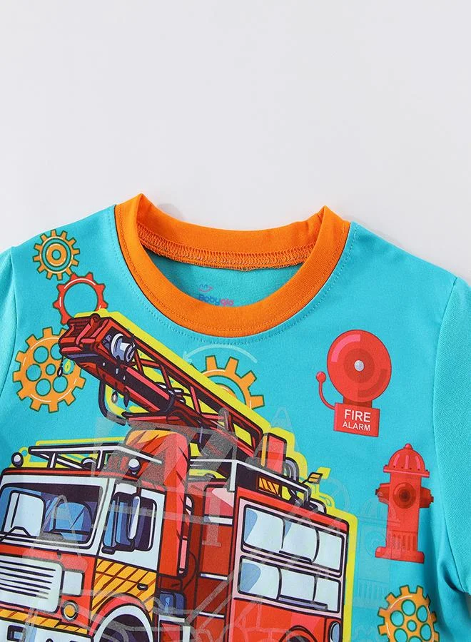 babyqlo Fire Truck Rescue Mission Set Pajama Set