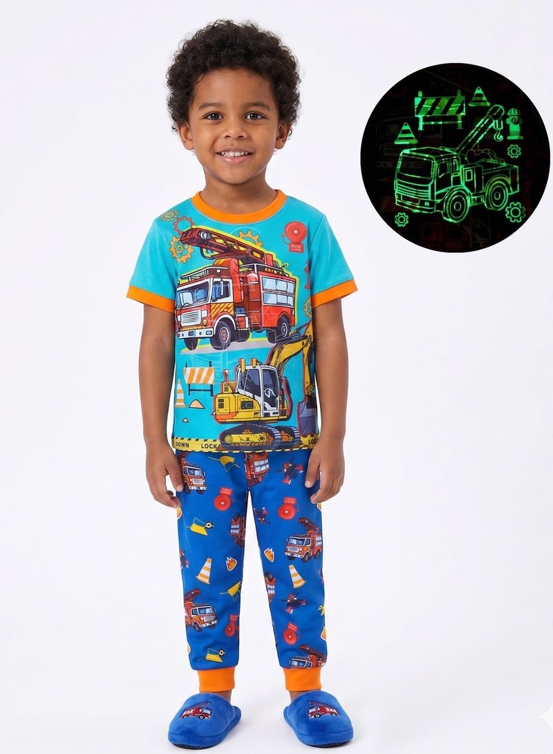babyqlo Fire Truck Rescue Mission Set Pajama Set - Image 1