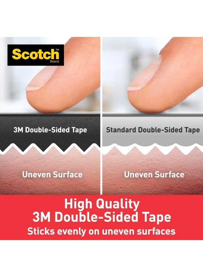 Scotch  Double Sided Tape by 3M, 1M Holds 6.7Kg, Works On Uneven Surfaces, Weather Resistant - Image 2