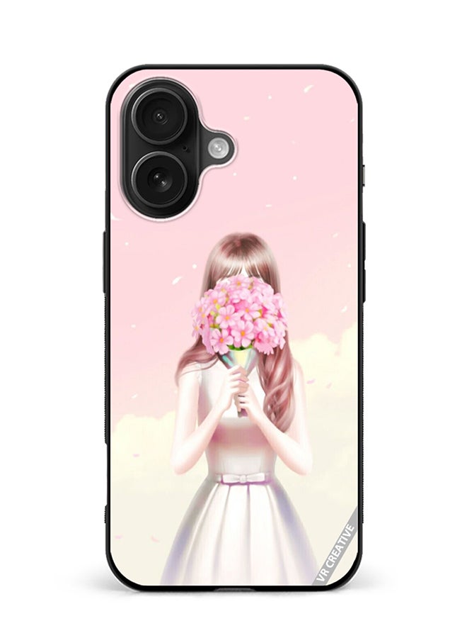 VR CREATIVE Protective Case Cover For Apple iPhone 16 Blush Flowers Design Multicolour