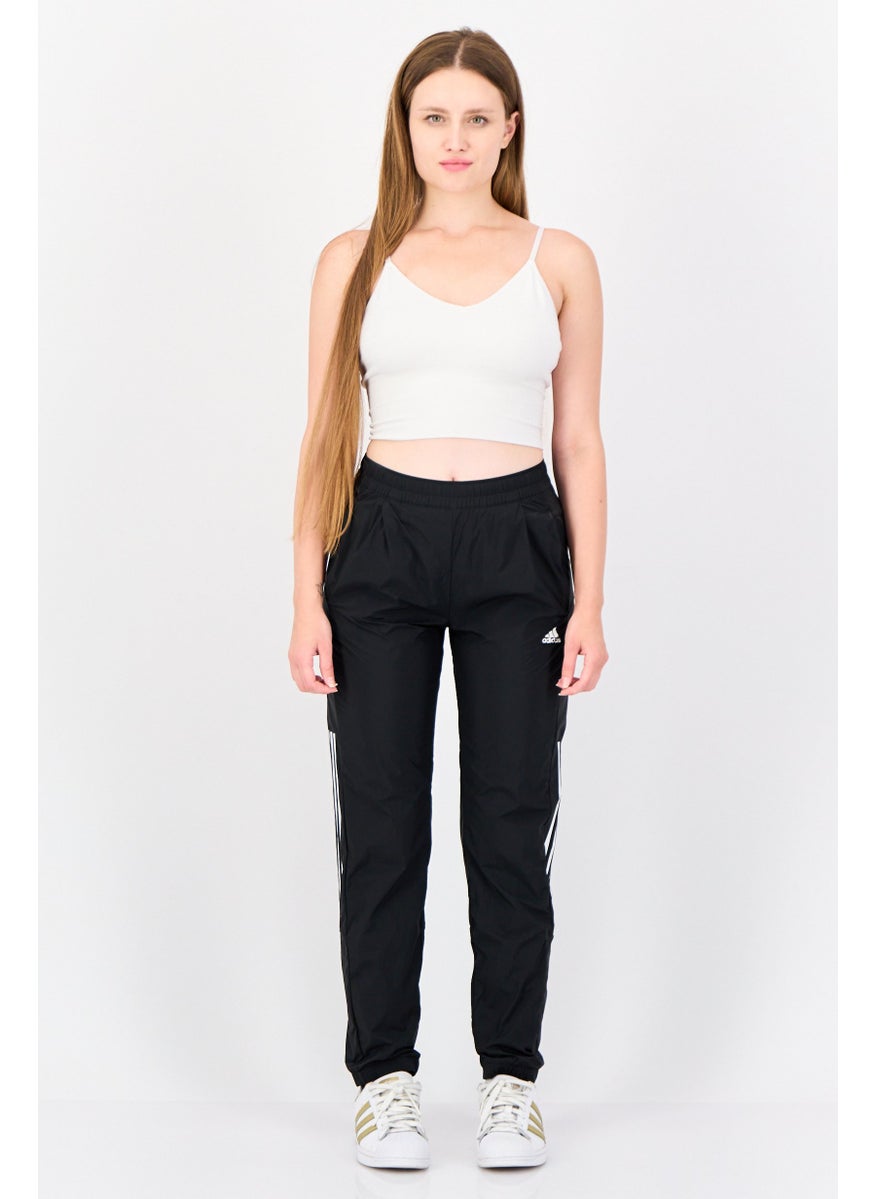 Adidas Women Sportswear Fit Drawstring Training Track Pants, Black  - Image 4