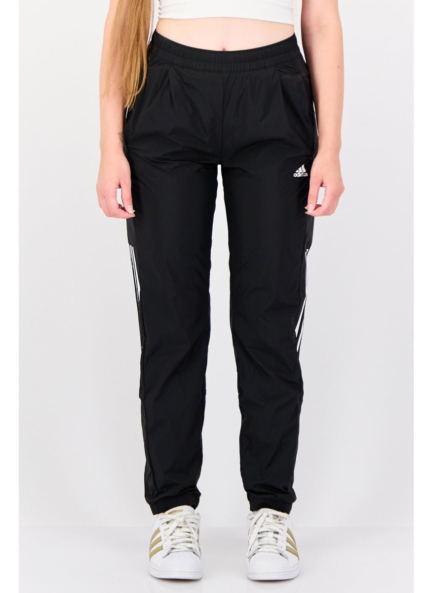 Adidas Women Sportswear Fit Drawstring Training Track Pants, Black  - Image 1