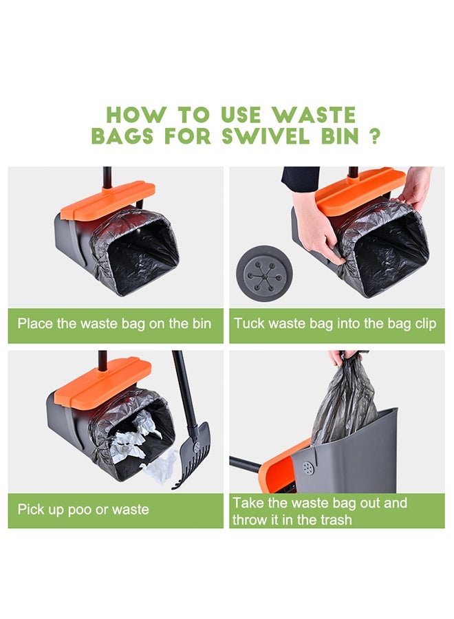 JCB CHIC Pet Pooper Scooper，2-in-1  Heavy Duty Pet Waste Scooper with Tray and Rake，Portable Poop Pick Up Tool with Waste Bags for Outdoor Yard Cleanup - Image 5
