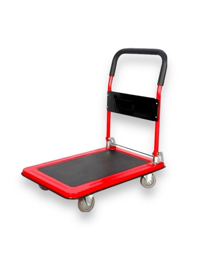 BMB tools Foldable Push Cart Dolly -50x70cm, 150kg Capacity- Heavy-Duty Folding Utility Cart with Spacious Platform and Smooth Rolling Wheels - for Warehouse Use, Moving Equipment and Package Delivery  - Image 2