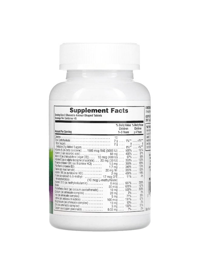 Natures Plus NaturesPlus, Animal Parade, Children's Chewable Multivitamin Supplement, Grape, 90 Animal-Shaped Tablets  - Image 2
