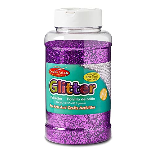 Charles Leonard Creative Arts by Charles Leonard Glitter, 16 Ounce Bottle, Purple (41160) - Image 3