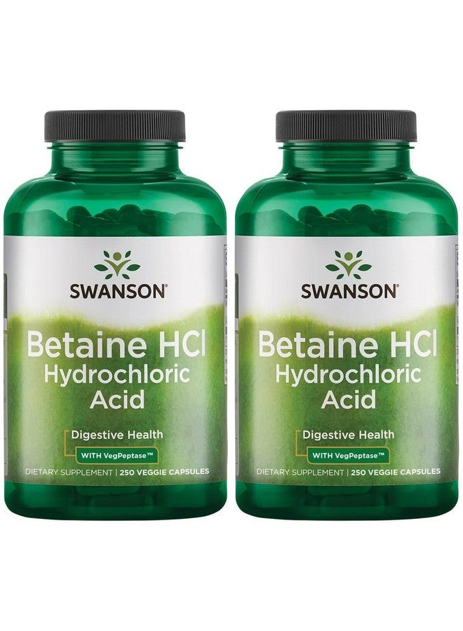 SWANSON حمض الهيدروكلوريك مع البيبسين 250 كبسولة (عبوتين)