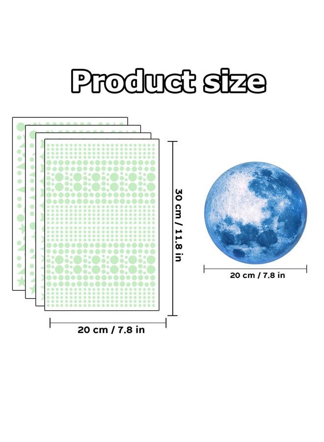 Nouata Glow in The Dark Stars for Ceiling,Glow in The Dark Stars and Moon Wall Decals, 1000 Pcs Ceiling Stars Glow in The Dark Kids Wall Decors, Perfect for Kids Nursery Bedroom Living Room - Image 2