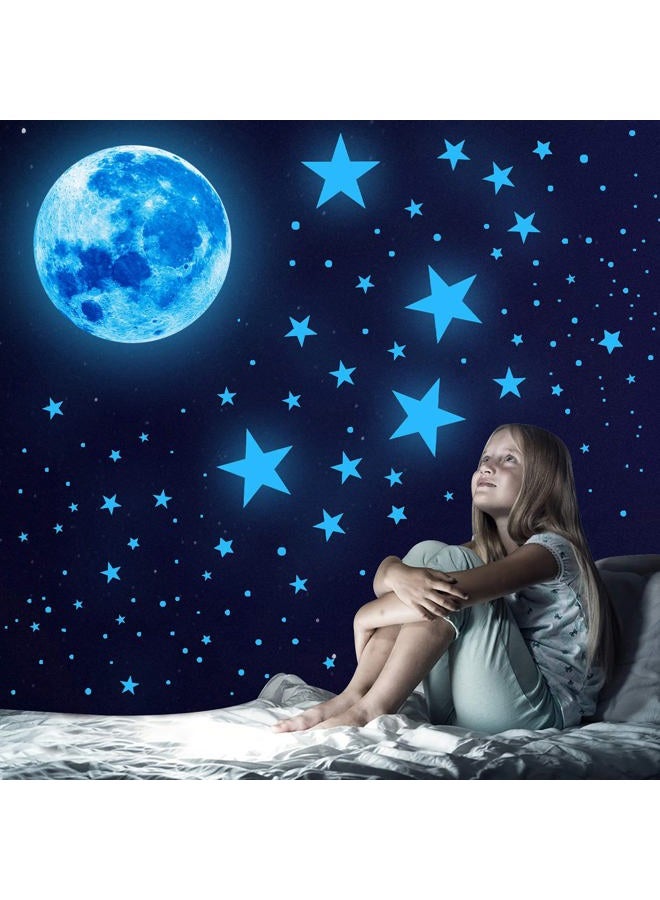 Nouata Glow in The Dark Stars for Ceiling,Glow in The Dark Stars and Moon Wall Decals, 1000 Pcs Ceiling Stars Glow in The Dark Kids Wall Decors, Perfect for Kids Nursery Bedroom Living Room - Image 3
