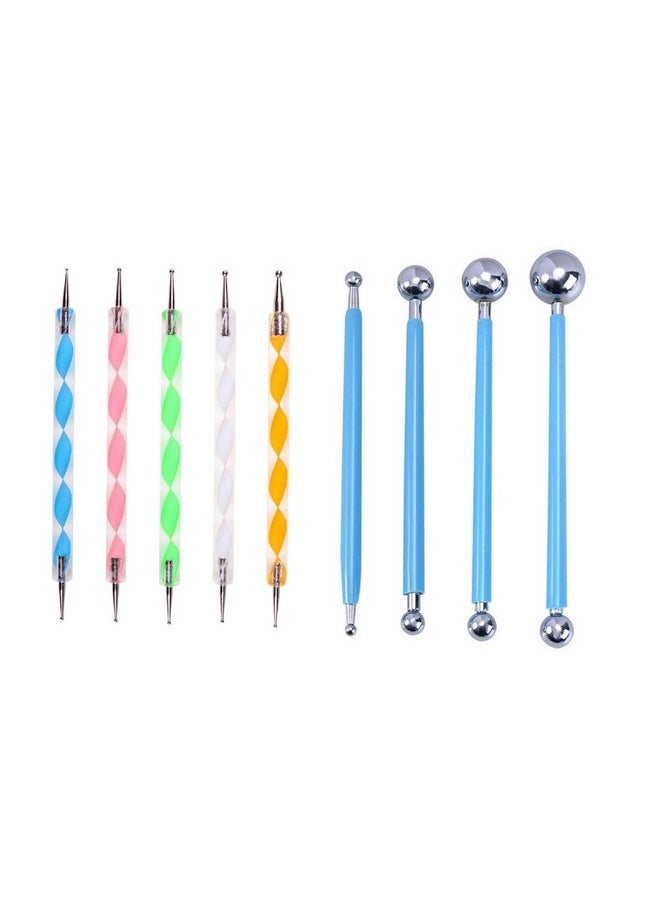 E Shopping E Shopping ® Mandala Dotting Tool and Clay Modelling Set, Multicolour  - Image 1