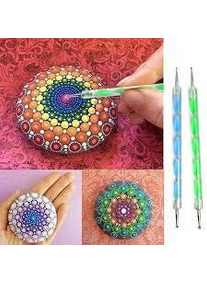 E Shopping E Shopping ® Mandala Dotting Tool and Clay Modelling Set, Multicolour  - Image 5