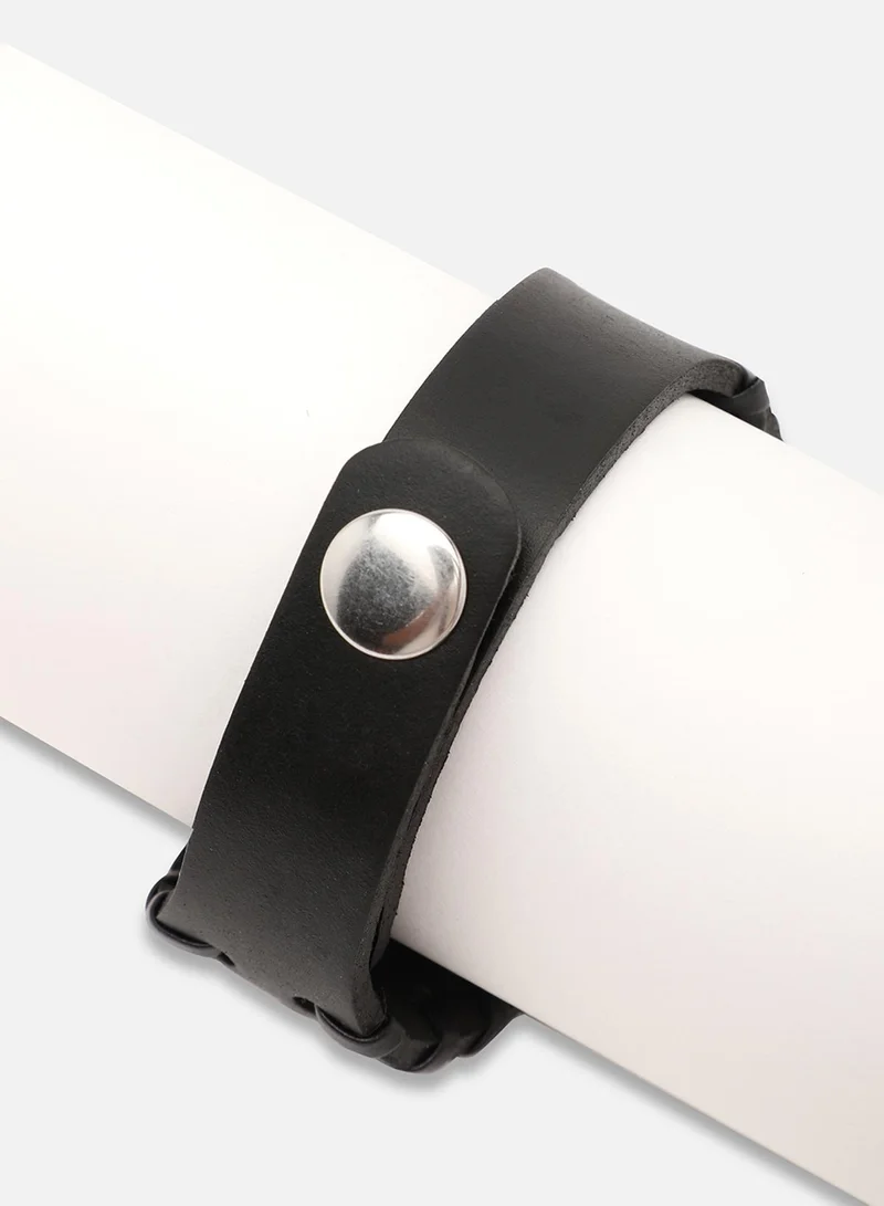 SOHI Trendy Casual Pu Leather Designer Artificial Bracelet Jewellery