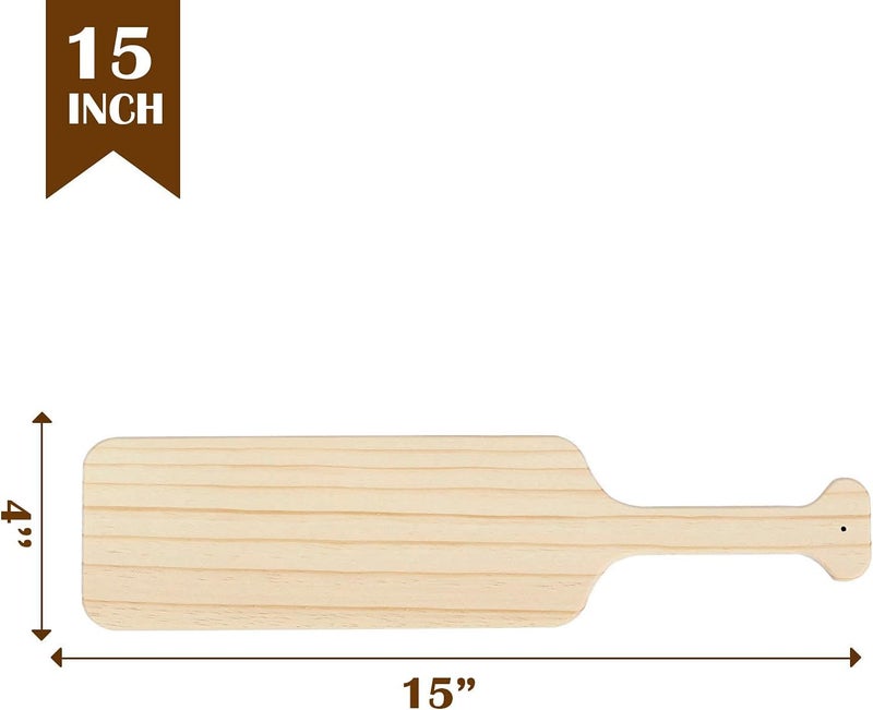 BATTIFE 15 Inch Greek Fraternity Paddle, Unfinished Solid Pine Wood Paddles, Wooden Sorority Frat Paddle for Arts Crafts - Image 3