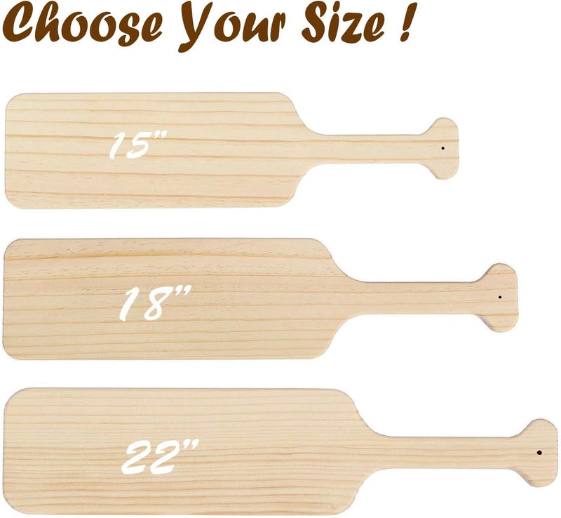 BATTIFE 15 Inch Greek Fraternity Paddle, Unfinished Solid Pine Wood Paddles, Wooden Sorority Frat Paddle for Arts Crafts - Image 4