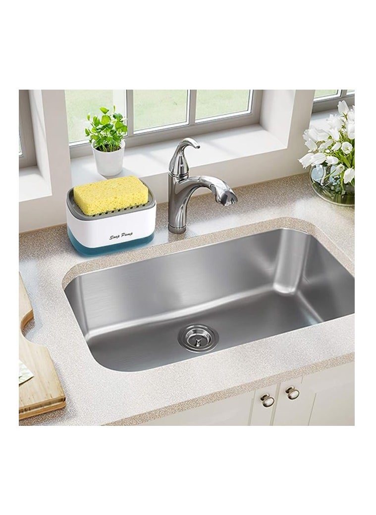 Generic - Kitchen Dish Soap Dispenser with Sponge Holder, Newest 2-in-1 Countertop Soap Pump Dispenser, for Kitchen Sink Dishwashing Soap Dispenser - Image 1