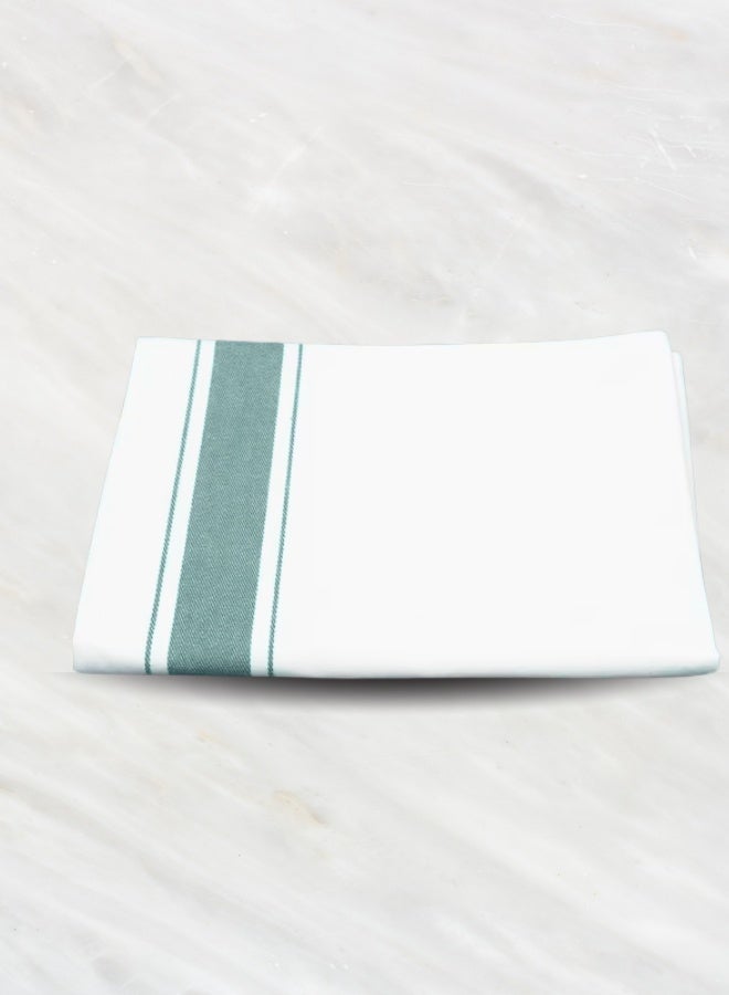 Pearl Coast Kitchen table covers, White with green stripe (50x70 cm) | pack of 24 - Image 2