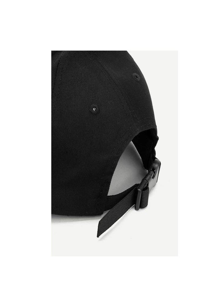 Zeki Embroider No Thanks Cotton Baseball Snapback Fashion Sports Hats Hip hop Cap (Black)(Pack of 01) - Image 4
