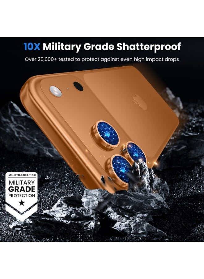 QIRG Camera Lens Protector for iPhone 17 Pro/iPhone 17 Pro Max , HD Tempered Metal Glass Camera Screen Protector Cover Film Accessories, Orange - Image 4
