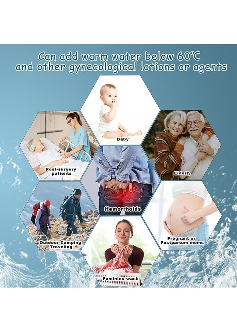 Y&D 4 Pressure Electric Shattaf,Portable Bidet Sprayer for Travel,Electric Personal Bidet Bottle with 250ml tank,Handheld Bidet Shattaf For Hygiene Cleaning  - Image 4