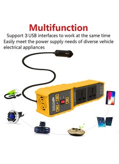 400W Car Power Inverter High Frequency Modified Sine Wave Inverter DC 12V to AC 220V Converter with 3 USB Port 2 AC Socket Cigarette Lighter - pzsku/Z08BF0BFC2AF284122EB6Z/45/_/1698282484/3ab0b7e4-3f43-43c1-8781-5dba98b5f0c6