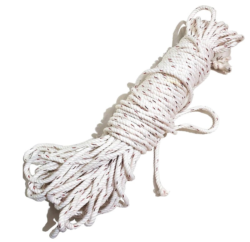 Pure Source India Cloth Line For Drying Resham Rope 20 Mtr White - Image 1