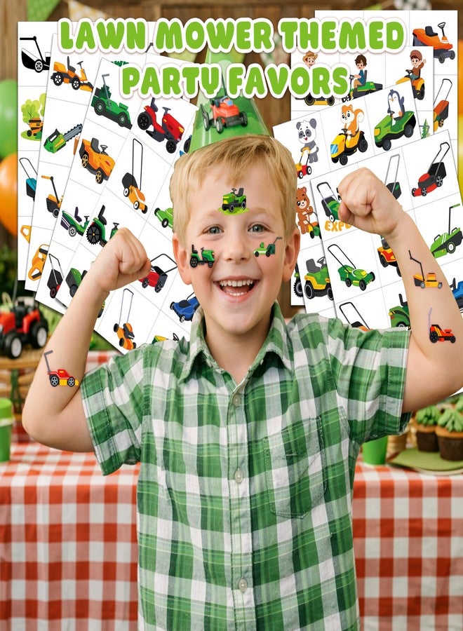 91TATTOOS 96 PCS Lawn Mower Pre-Cut Temporary Tattoos for Kids - Image 2