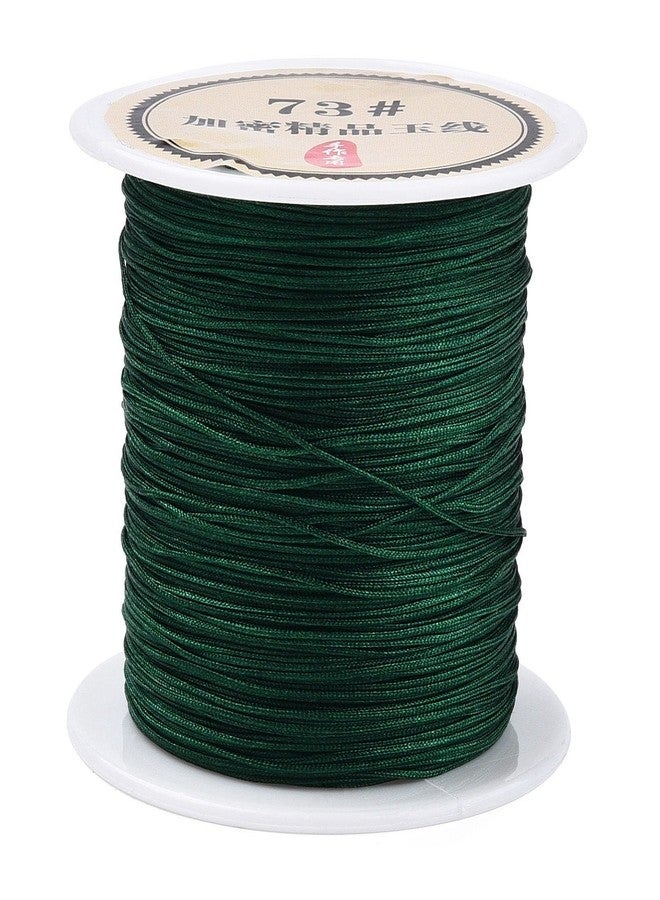 EEE ELECRELIVE Nylon String for Bracelets, 0.6mm Nylon Cord Nylon Beading Thread 43 Yards Friendship Bracelet String Chinese Knotting Cord for Kumihimo Necklaces Tassels Jewelry Crafts (Dark Green) - Image 1