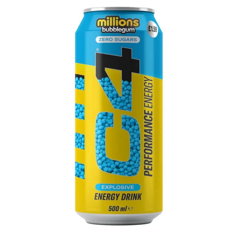 C4 Perfomance Millions Bubblegum Flavor Energy Drink- 500ml